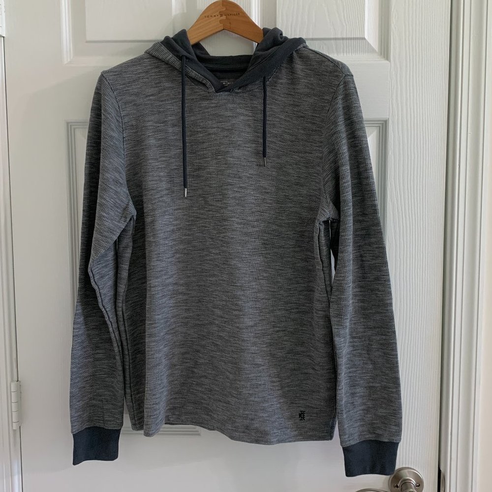 NWT Ike Behar Men's Gray Sweater Hooded Sweater, Size M